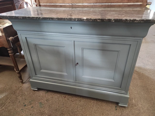 Grand Buffet Ancien En Formica, Années 50/60, 121x44cm, Hauteur 178cm