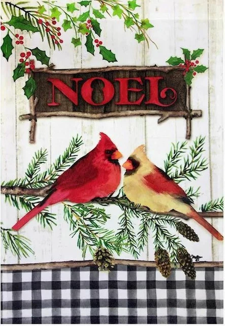 Cardinal Noel 12.5" X 18" Garden Flag 11-3422-167 Rain Or Shine Christmas