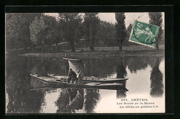 CPA Crèteil, Les Bords da la Marne 1909