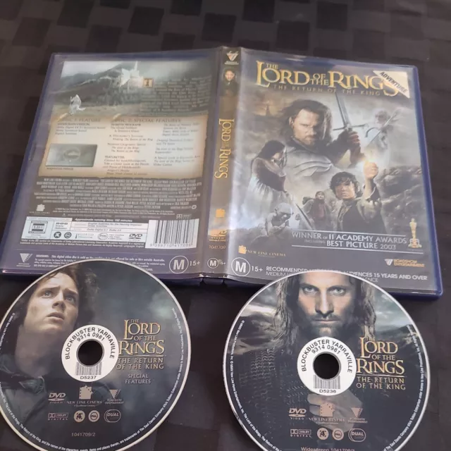 The Lord Of The Rings The Return Of The King DVD 2 Disc Set Region 4