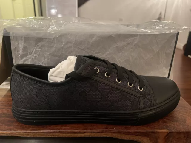 NEW AUTHENTIC MENS Gucci Sneakers Black 426189 Kqwm0948 T.original