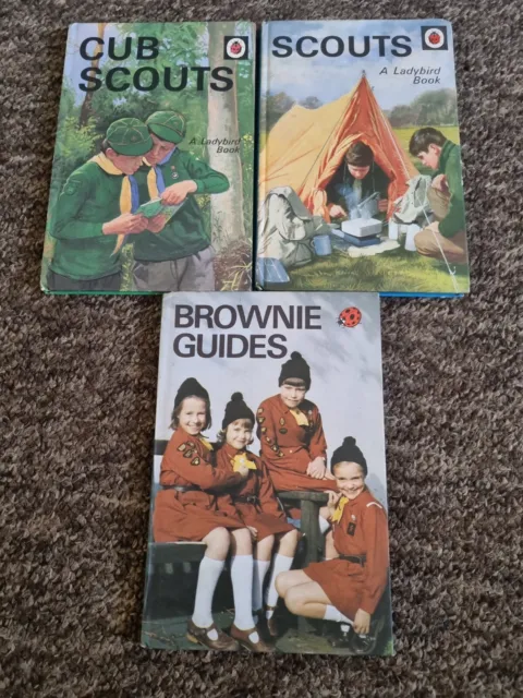3 Vintage Ladybird Series 706 Cubs Scouts, Scouts Brownies Guides 3 Books B22