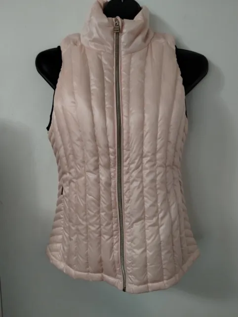 Calvin Klein Women's Performance Down Filled Quilted Vest Champagne Small NWOT