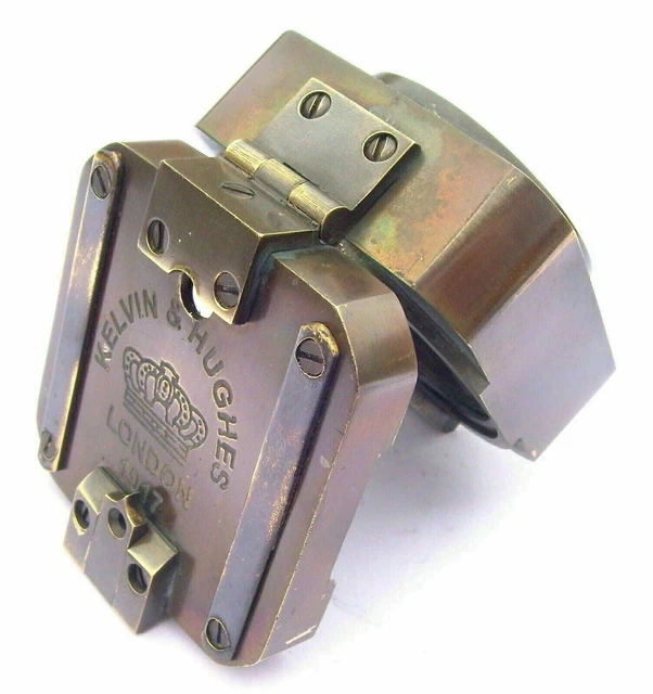 Antique Vintage Brass Solid Kelvin & Hughes 1917 Brunton Compass Handmade gift