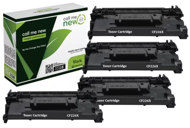 4x Callmenew Toner CF226X 26X Noir pour HP Laserjet Pro MFP M 402 426