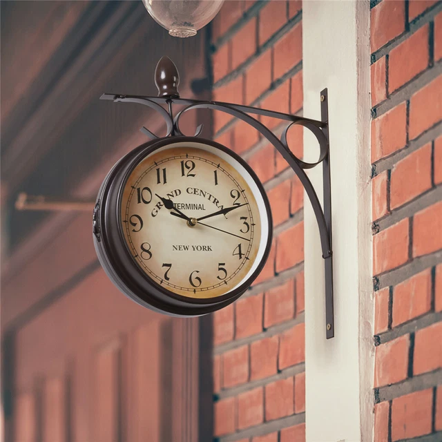 OUTDOOR GARDEN PADDINGTON Station Wall Clock Double Sided Outside