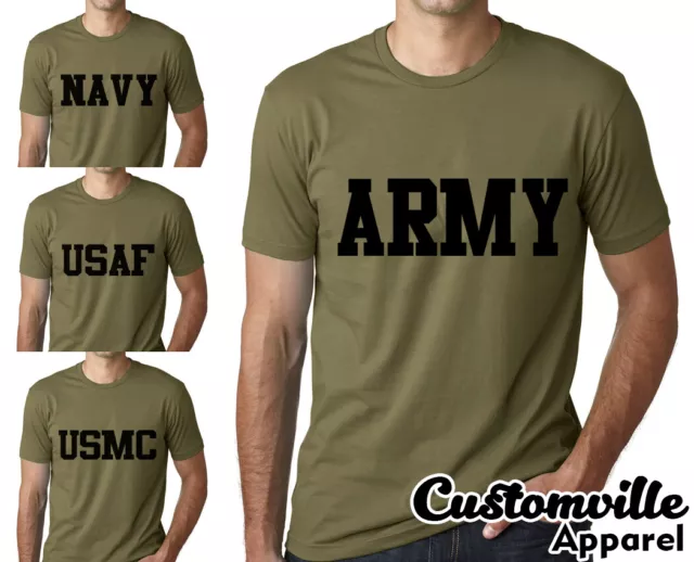 US Army Navy Air Force USAF Marines USMC Military Training Men's/Unisex T-shirt