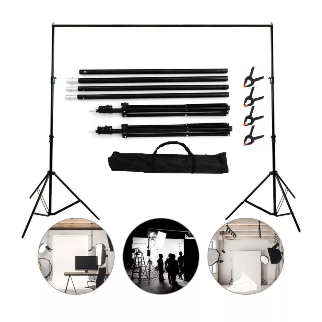 10Ft Photography Adjustable Background Support Stand Backdrop Stand & Carry Bag