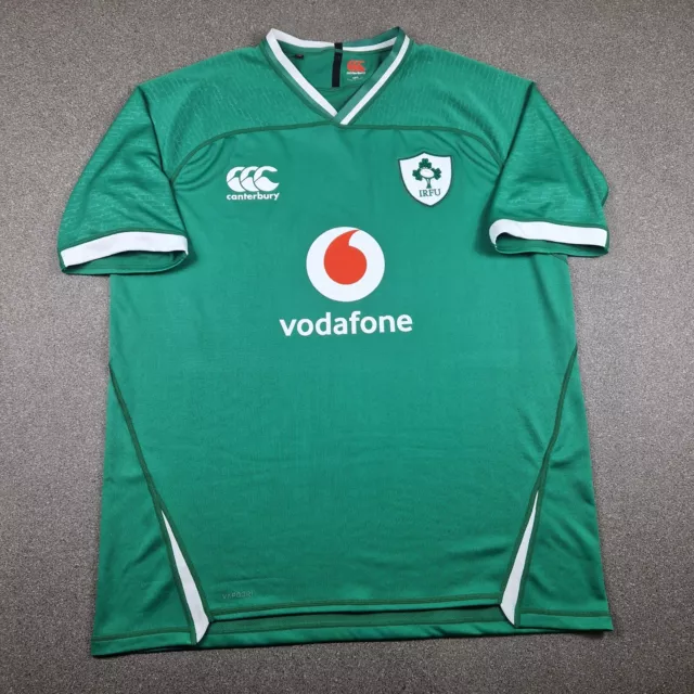 Ireland Canterbury Rugby Shirt Mens 3XL XXXL Green Home IRFU Jersey Top 2019-20