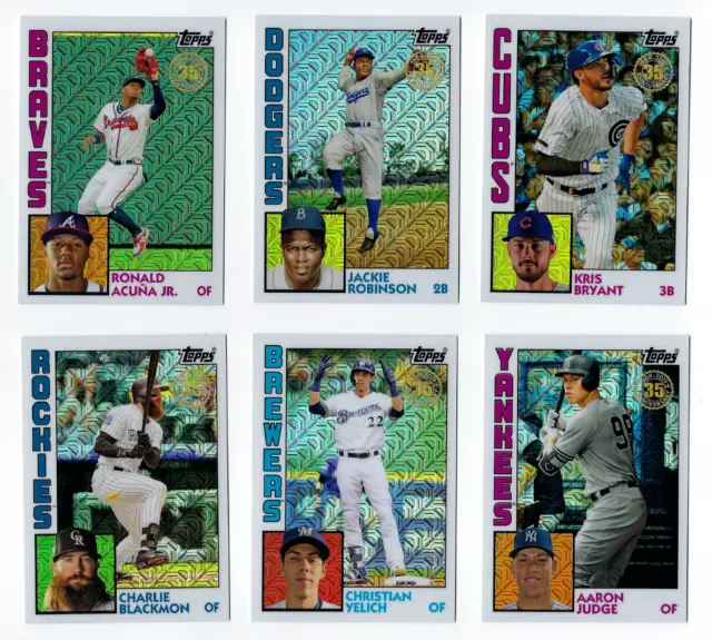 1984 Chrome Refractor Silver Pack Complete Your Set 2019 Topps Series 1 You Pick