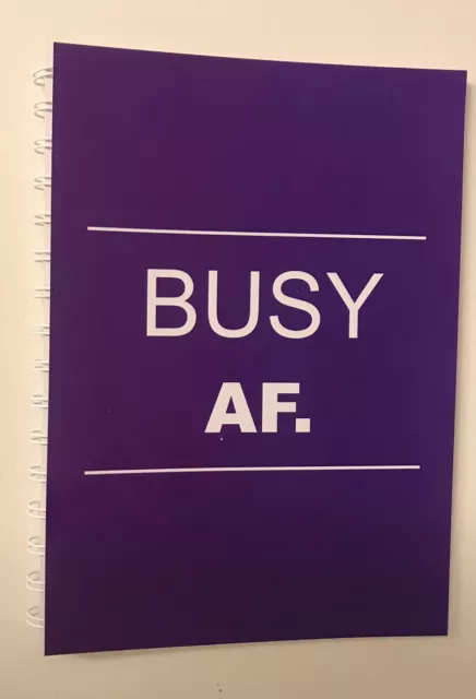 2024-2025 financial year diary Purple BUSY AF A5 WEEK TO VIEW