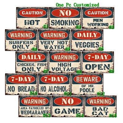 Retro Metal Tin Signs Office No Game Vintage Hanging Art Wall Decor Poster
