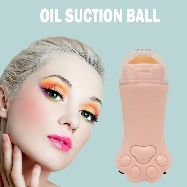NEW Claw Volcanic Stone Oil Absorbing Roller T-Zone Oil Removal Ball (Pink) 2