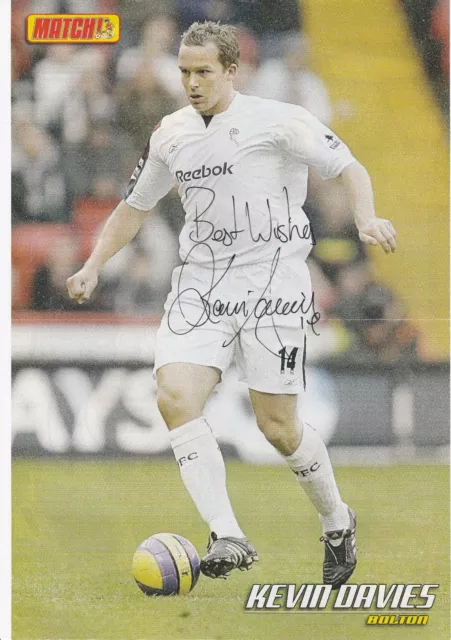 Kevin Davies Bolton Wanderers 2003-2013 Original Autograph Magazine Cutting