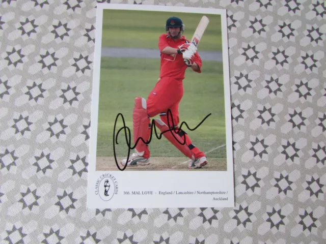Mal Loye England & Lancashire Cricket Player Hand Signed Classic Cards Card 366