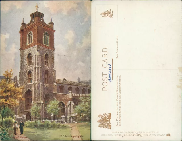 St Giles Cripplegate Tucks Charles E Flower Aquarette 6259