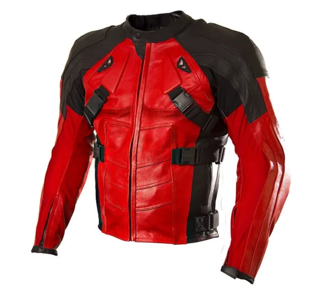 Deadpool Motorbike Jacket Motogp Motorcycle Leather Deadpool Biking Racing