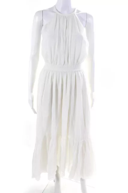 Michael Kors Collection Womens Ribbed Round Neck Sleeveless Maxi Dress Size 6