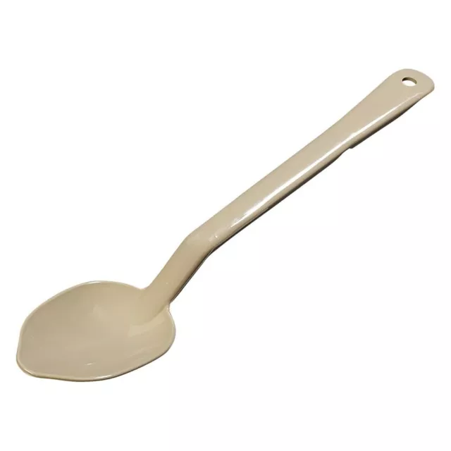 Box of 12 Carlisle 442006 Solid Serving Spoon Beige 13" 1.50oz Polycarbonate