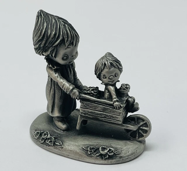 VINTAGE HALLMARK 1981 Little Gallery Fine Pewter Figure Mary Girl