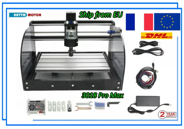 〖FRA〗3018 Pro Max CNC Mini USB Laser Machine Cutter Mill PCB PVC Wood Router Kit