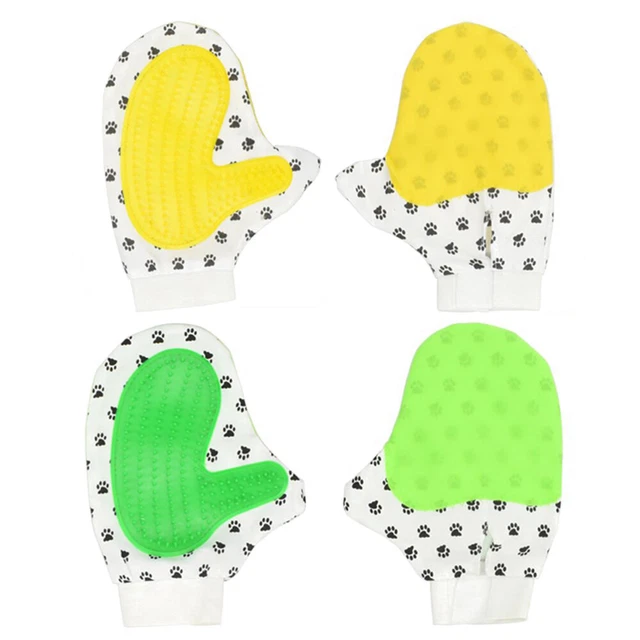 2 un. guantes de baño para mascotas cepillos de masaje prácticos para mascotas masajeador corporal masajeador