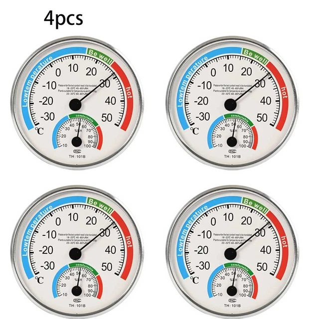 2 Termoigrometri Analogici - Misuratore Umidit&agrave; E Temperatura Per Interni/Esterni