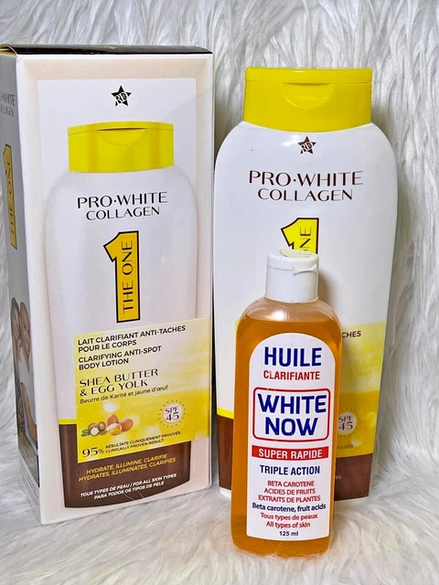 Combo Crème Au Beurre De Cacao + Huile Clarifiante White Now - Hydratant, Unifiant - 450 Ml + 125 Ml
