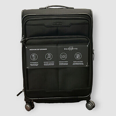 $620 Samsonite Silhouette 17 Black Travel Luggage Check-in Spinner Suitcase 25"