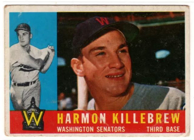 1960 Topps #210 Harmon Killebrew Vintage Hall Of Fame Senators Baseball Card