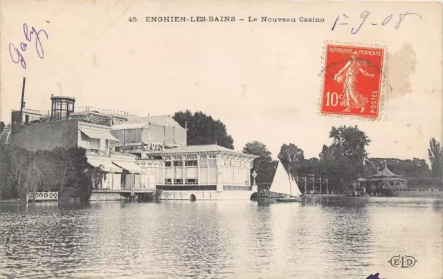 Cpa 95 Enghien Les Bains Le Nouveau Casino