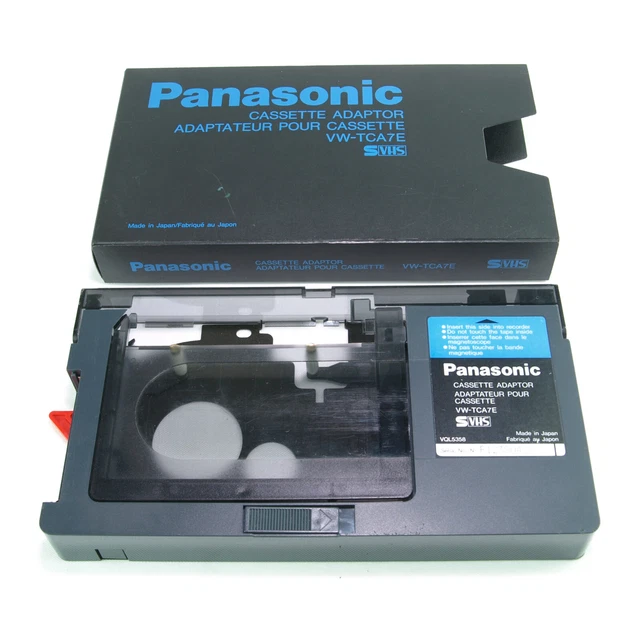 PANASONIC VHSC SVHS Cassette Adaptor to VHS Player VWTCA7E