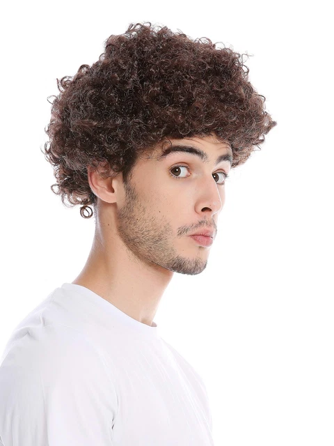Perruque Courte Bouclée Noire Afro - Style Déguisement Pour Halloween, Carnaval, Cosplay (Taille Unique) - 3
