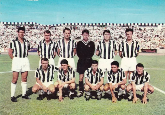 Calcio/Football Cartolina sq. JUVENTUS 1966 con DE PAOLI, ANZOLIN originale