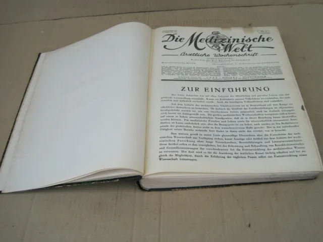 Buch mit dem Titel:MEDIZINISCHE WELT 1927 Ärztliche Wochenschrift gebunden selt. 4