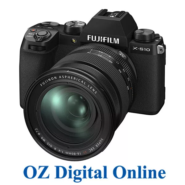NEW Fujifilm X-S10 kit (16-80) 26MP 4K Wifi Digital Camera 1 Yr Aus Wty