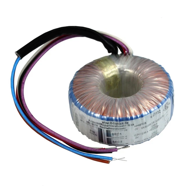 Toroidale Informatica TRASFORMATORE TOROIDALE 50VA 230V 2x9V 18V Lumonic RSO-826019 EUR 30,80 ...