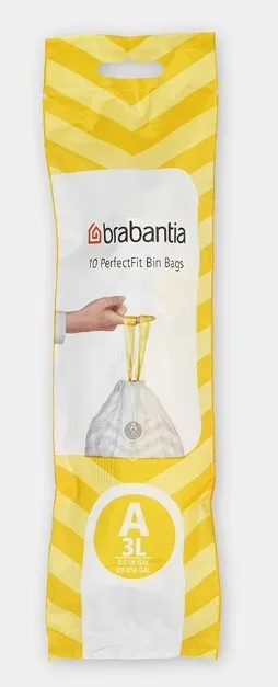 Lot 20 sacs poubelle BRABANTIA modèle "A" 3 litres