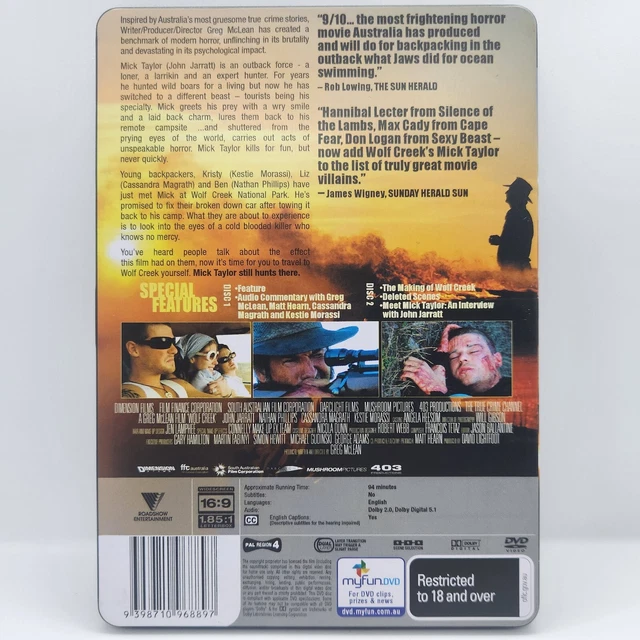 Wolf Creek (2005) Steelbook - Horror - Region 4 - AUS *Good Condition* 2 DVD 3
