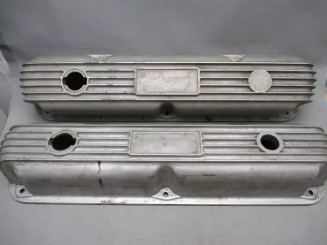 Vintage MOPAR Small Block 318 340 360 ALUMINUM FINNED VALVE COVERS #789