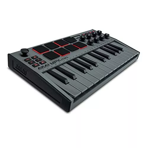 Akai Mpk Mini MK3 Professionnel Midi Contrôleur de Clavier Gris Neuf De Japon