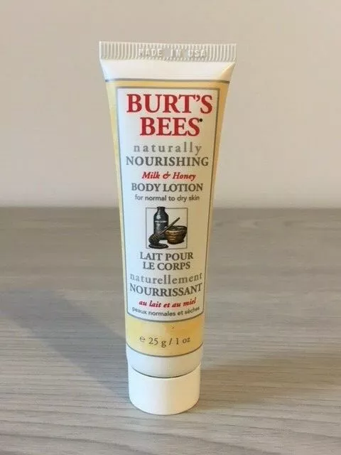 New Sealed Burt's Bees Nourishing Milk & Honey Body Lotion 25g Cream Travel