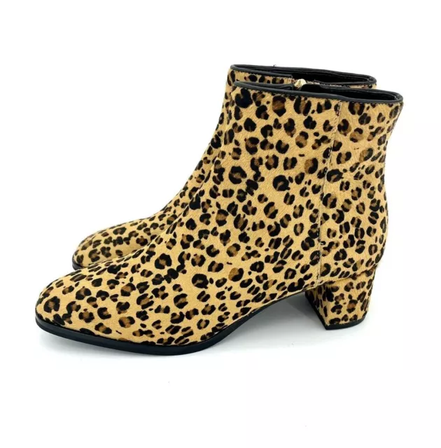 Via Spiga Cheetah Print Ankle Booties Calf Hair Animal Print Sz 6 New SH29