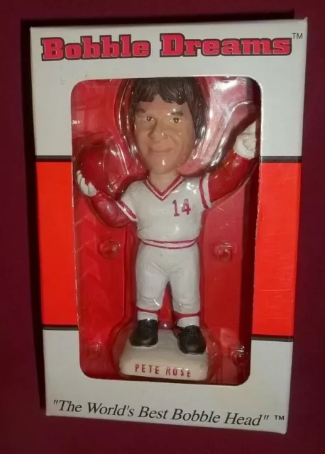 NEW Limited Edition BOBBLE HEAD DREAMS PETE ROSE #14 Numbered 1414 of 4192 +Card