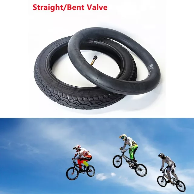 14x2.125 Bike Straight/Bent Type Valve Tyres Bicycle Rubber Inner Tube + Tire