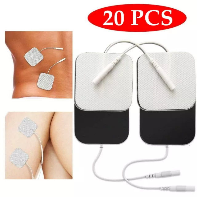 20Pcs Reusable Tens Machine Electrode Pads Body Massager Pads Self-adhesive Pads