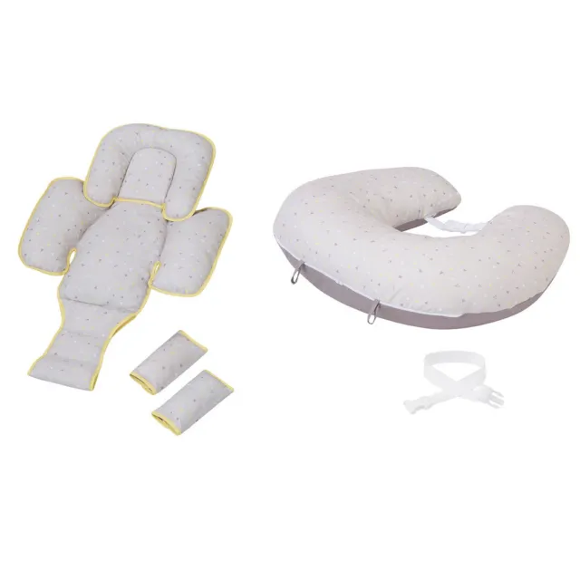 CLEVAMAMA ClevaCushion™ Nursing Pillow & Baby Nest Grey