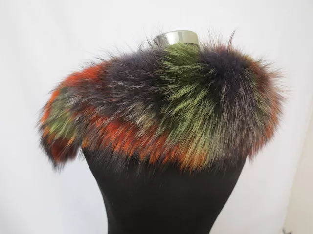 100%  Real fox  fur hood collar/neck wrap/scarf / jacket cap collar multi-color
