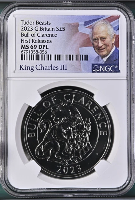 2024 GREAT BRITAIN £5 Tudor Beasts Seymour Unicorn NGC MS69 First