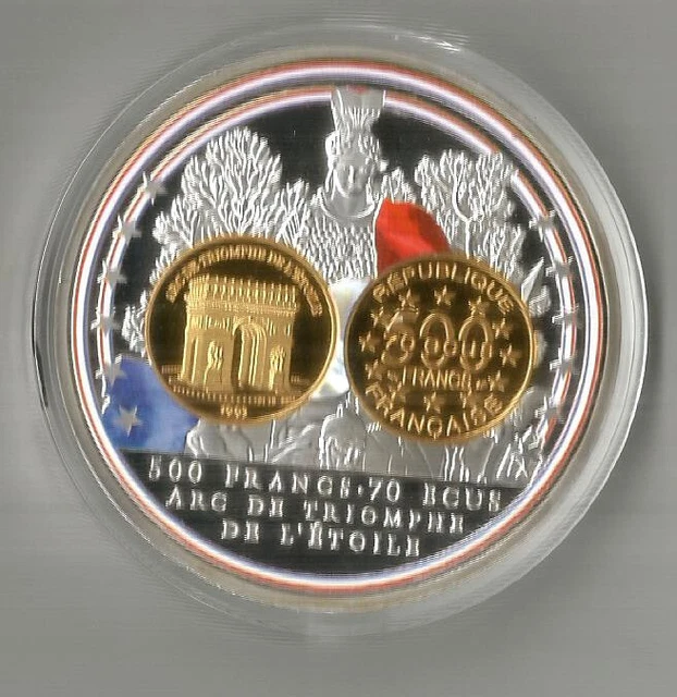 Grosse Médaille Europa Adieu au Franc - 500 francs Arc de Triomphe 2016